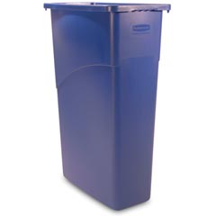 Rubbermaid [3540] Slim Jim® Rectangular Waste Container w/ Handles - 23 Gallon - Blue