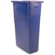 Rubbermaid [3540] Slim Jim® Rectangular Waste Container w/ Handles - 23 Gallon - Blue