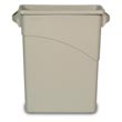 Rubbermaid [3541] Slim Jim® Rectangular Waste Container w/ Handles - 15 7/8 Gallon - Beige RCP3541BEI