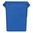 Rubbermaid [3541] Slim Jim® Rectangular Waste Container w/ Handles - 15 7/8 Gallon - Blue RCP3541BLU