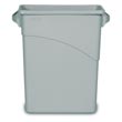Rubbermaid [3541] Slim Jim® Rectangular Waste Container w/ Handles - 15 7/8 Gallon - Gray