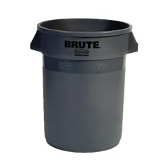 Rubbermaid [2632] BRUTE® Round Trash Can - Gray - 32 Gallon