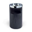 Rubbermaid [2586] Smoking Urn Ash/Trash Receptacle w/ Metal Ashtray Top - Black/Chrome