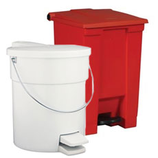 Step-On Plastic Waste Containers