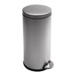 simplehuman® [CW1812] Round Stainless Steel Step-On Trash Can - Brushed Steel - 10 Gallon