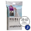 simplehuman® [CW0169] Trash Can Liner Bags - Code J - 10.5 Gallon - 20 Pack