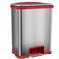 13 Gal. Power Step Sensor Automatic Trash Can - Stainless Steel/Red HLS13SR