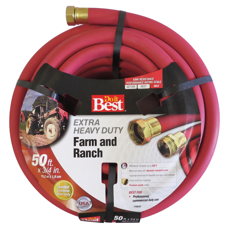 3/4" Dia. x 50 ft. Extra HeavyDuty Farm and Ranch Hose UnoClean