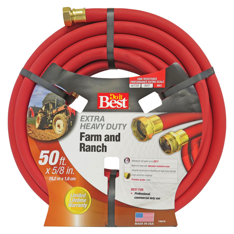 5/8" Dia. x 50 ft. Extra HeavyDuty Farm and Ranch Hose UnoClean