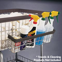 R&amp;B Wire [2260] Wire Frame Metal Car Wash Towel Cart Accessory Basket - Chrome