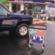 R&amp;B Wire [350E] Wire Frame Metal Car Wash Towel Cart - 2 1/2 Bushel Capacity - Chrome
