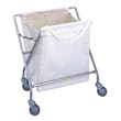 R&amp;B Wire [652C] Collapsible Laundry Hamper Frame w/ Canvas Bag - Chrome