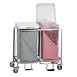 R&B Wire [674] Double "Easy Access" Deluxe Metal Laundry Hamper w/ Foot Pedal RB-674
