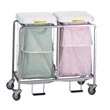 R&B Wire [684] Double Leakproof Deluxe Metal Laundry Hamper w/ Foot Pedal RB-684