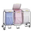 R&B Wire [686] Triple Leakproof Deluxe Metal Laundry Hamper w/ Foot Pedal RB-686