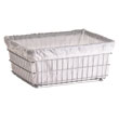 R&B Wire Laundry Cart Antimicrobial Basket Liner - White