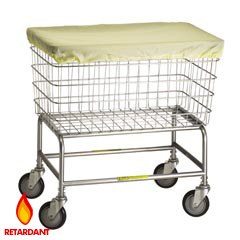 R&amp;B Wire [231] Wire Frame Metal Laundry Cart Nylon Cover Cap - F Baskets - Blue