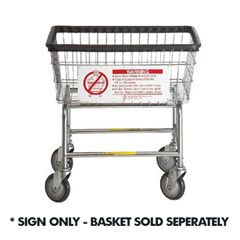 R&amp;B Wire [902] Metal Laundry Cart Basket Warning Sign