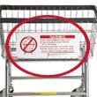 R&B Wire [902] Metal Laundry Cart Basket Warning Sign RB-902