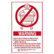 R&B Wire [903E] Wall Mounted Warning Sign - English RB-903E