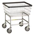 R&amp;B Wire [100E] Standard Wire Frame Metal Laundry Cart - 2 1/2 Bushel Capacity - Chrome