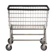 R&amp;B Wire [200F] Large Capacity Wire Frame Metal Laundry Cart - 4 1/2 Bushel Capacity - Chrome