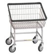 R&B Wire [200S] Large Capacity Front Loading Wire Frame Metal Laundry Cart - 3 3/4 Bushel Capacity - Chrome RB-200S-C
