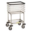 R&amp;B Wire [300G] Deluxe Elevated Wire Frame Metal Laundry Cart - 3 1/2 Bushel Capacity - Chrome