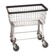 R&amp;B Wire [96B] Light-Duty Wire Frame Metal Laundry Cart - 2 1/2 Bushel Capacity - Chrome