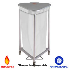 R&amp;B Wire [669-AM] Triangular Hamper Bag - Antimicrobial - White