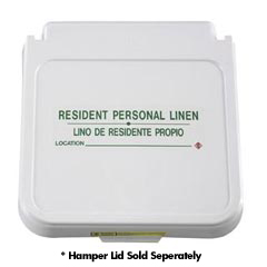 R&amp;B Wire [602RL] Laundry Hamper Lid Label - Resident Personal Linen - Green Lettering - (5) 12" x 4" Labels