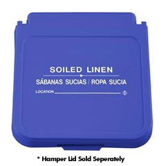 R&amp;B Wire [602SLW] Laundry Hamper Lid Label - Soiled Linen - White Lettering - (5) 12" x 4" Labels