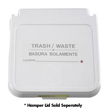 R&amp;B Wire [602TWT] Laundry Hamper Lid Label - Trash / Waste - Tan Lettering - (5) 12" x 4" Labels