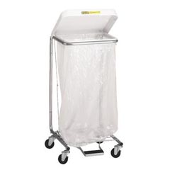 R&amp;B Wire [692] Single Medium Laundry Hamper w/ Foot Pedal - Blue