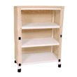 MJM International [E332-3C] Echo Series PVC Plastic Frame 3-Shelf Utility/Linen Cart - 20" x 32" Shelf HCL-E332-3C