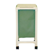MJM International [E214-S-2TW-FP] Echo Series PVC Plastic Frame Single Laundry Hamper w/ Foot Pedal Access - Mesh Bag - 15 Gal. Capacity