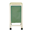 MJM International [E214-S-3TW-FP] Echo Series PVC Plastic Frame Single Laundry Hamper w/ Foot Pedal Access - Mesh Bag - 15 Gal. Capacity