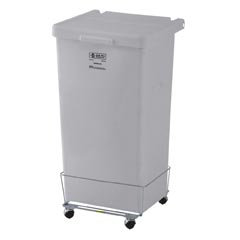 R&amp;B Wire [693] Wheeled Poly-Truck Laundry Hamper - 3 Bushel Capacity - Gray