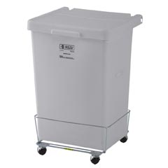 R&amp;B Wire [695] Wheeled Poly-Truck Laundry Hamper - 4 1/2 Bushel Capacity - Green