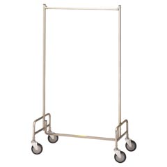 R&amp;B Wire [703] Portable Metal Single Bar Garment Storage Rack - Chrome - 36"
