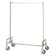 R&amp;B Wire [704] Portable Metal Single Bar Garment Storage Rack - Chrome - 48"