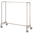 R&amp;B Wire [721] Portable Metal Single Bar Garment Storage Rack - Chrome - 72"
