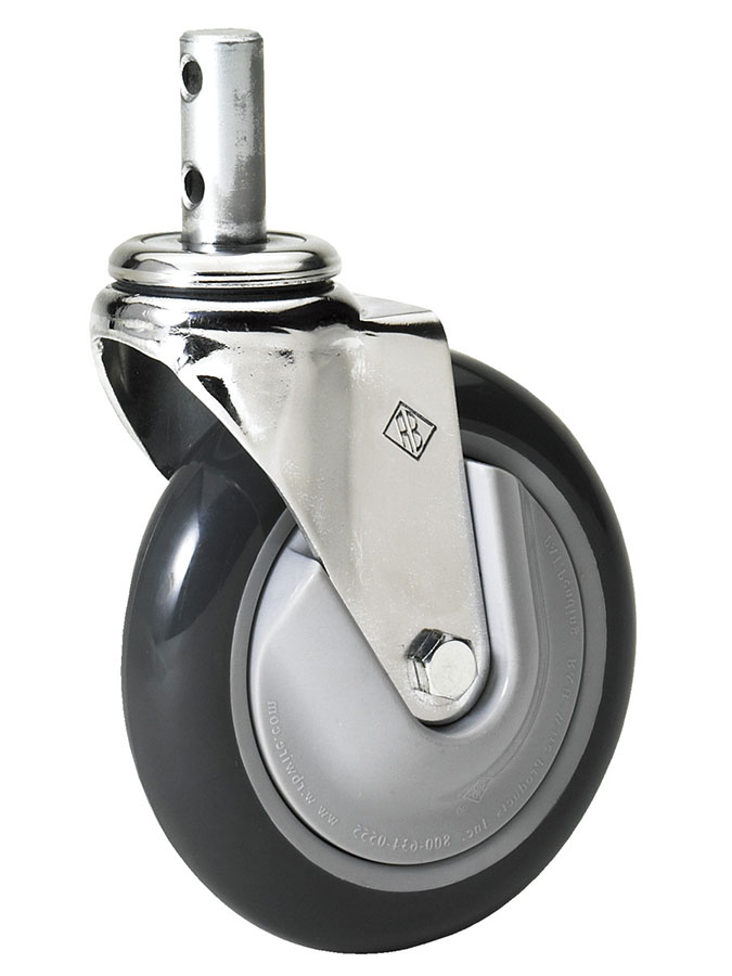 R&B Wire Laundry Cart 5" Mega Caster Clean Wheel System UnoClean