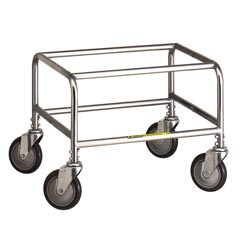 R&amp;B Wire [100C] Standard Metal Laundry Cart Tubular Base - Chrome