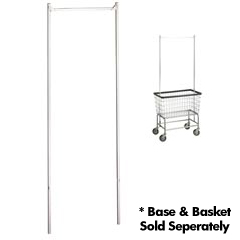 R&amp;B Wire [56] Laundry Cart Large Double Pole Garment Rack - Chrome - 28"