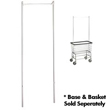R&B Wire [56] Laundry Cart Large Double Pole Garment Rack - Chrome - 28" RB-56-C