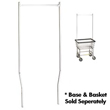 R&amp;B Wire [58] Laundry Cart Double Pole Garment Rack - Chrome - 23 3/4"
