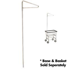 R&amp;B Wire [91] Laundry Cart Single Pole Garment Rack - Chrome - 17 1/4"