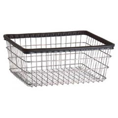 R&amp;B Wire [D] Replacement Metal Wire Frame Laundry Cart Basket - 2 Bushel Capacity - Chrome