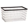 R&amp;B Wire [F] Replacement Metal Wire Frame Laundry Cart Basket - 4 1/2 Bushel Capacity - Chrome